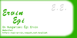 ervin egi business card